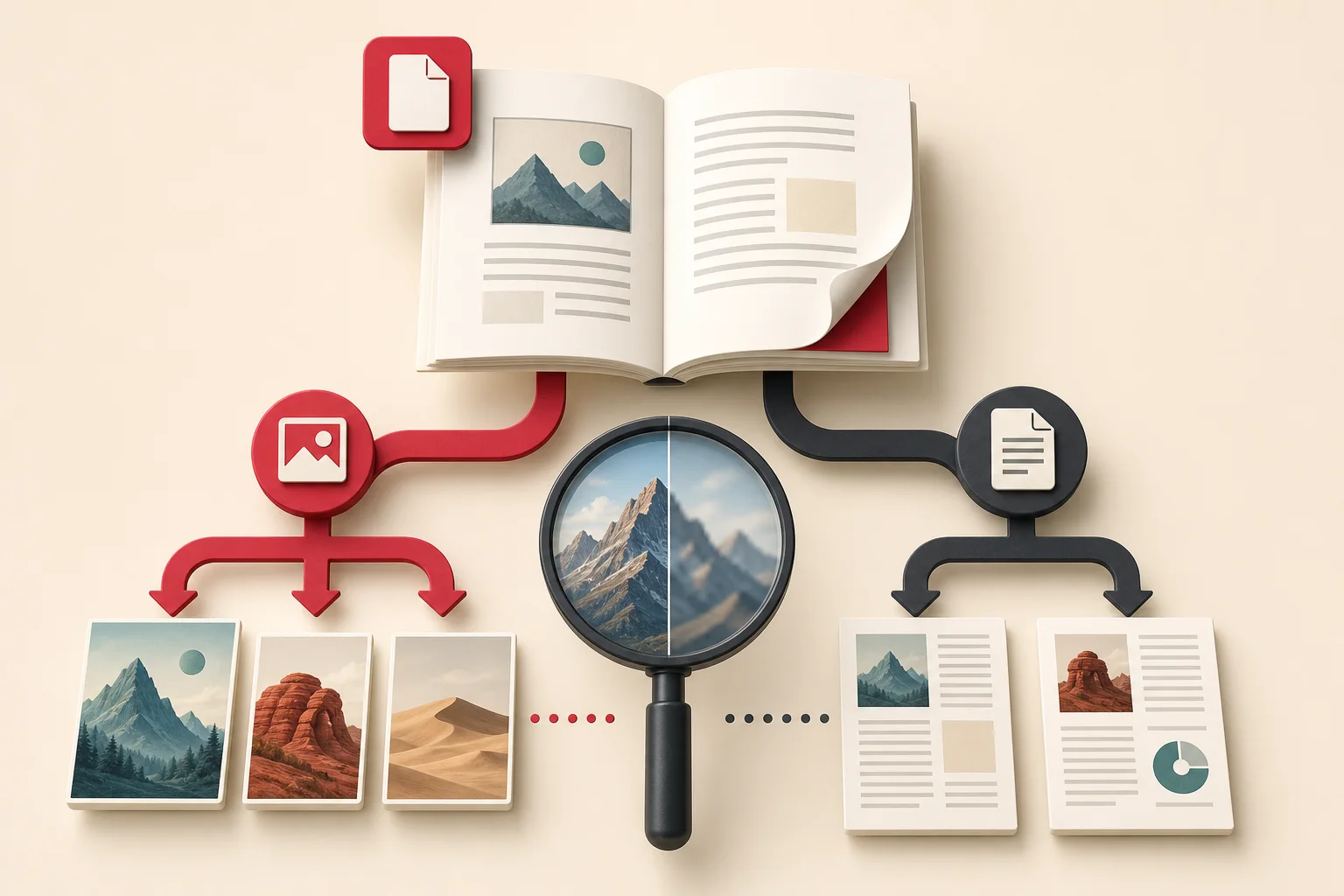 Embedded PDF images vs rendered pages: what is the difference?