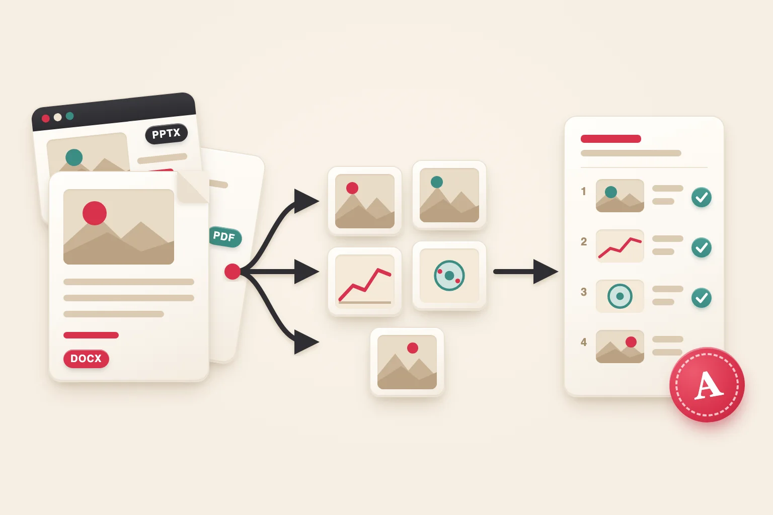 How to reuse images from old worksheets and slides in a new quiz