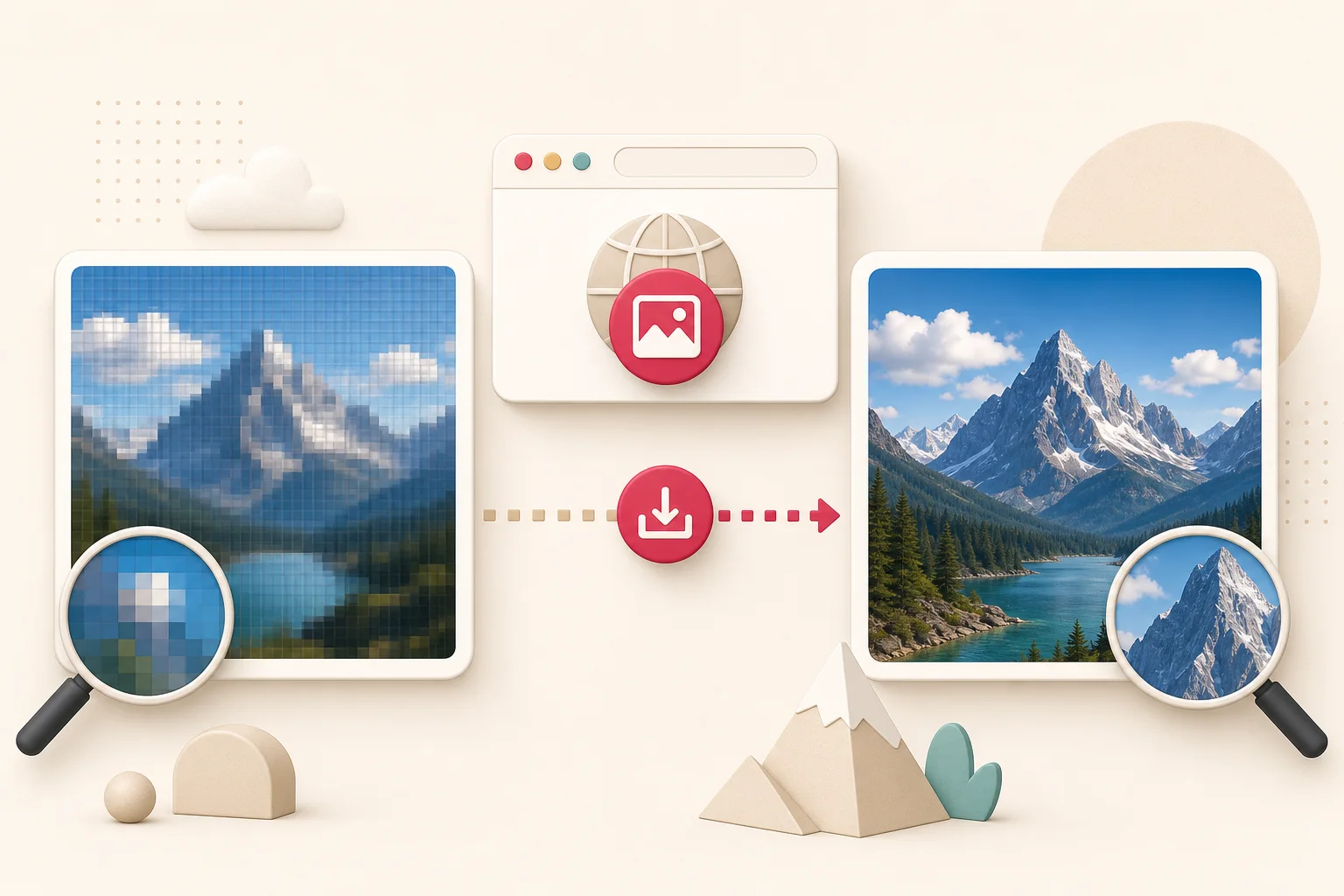 Why extracted images look blurry and how to find the original