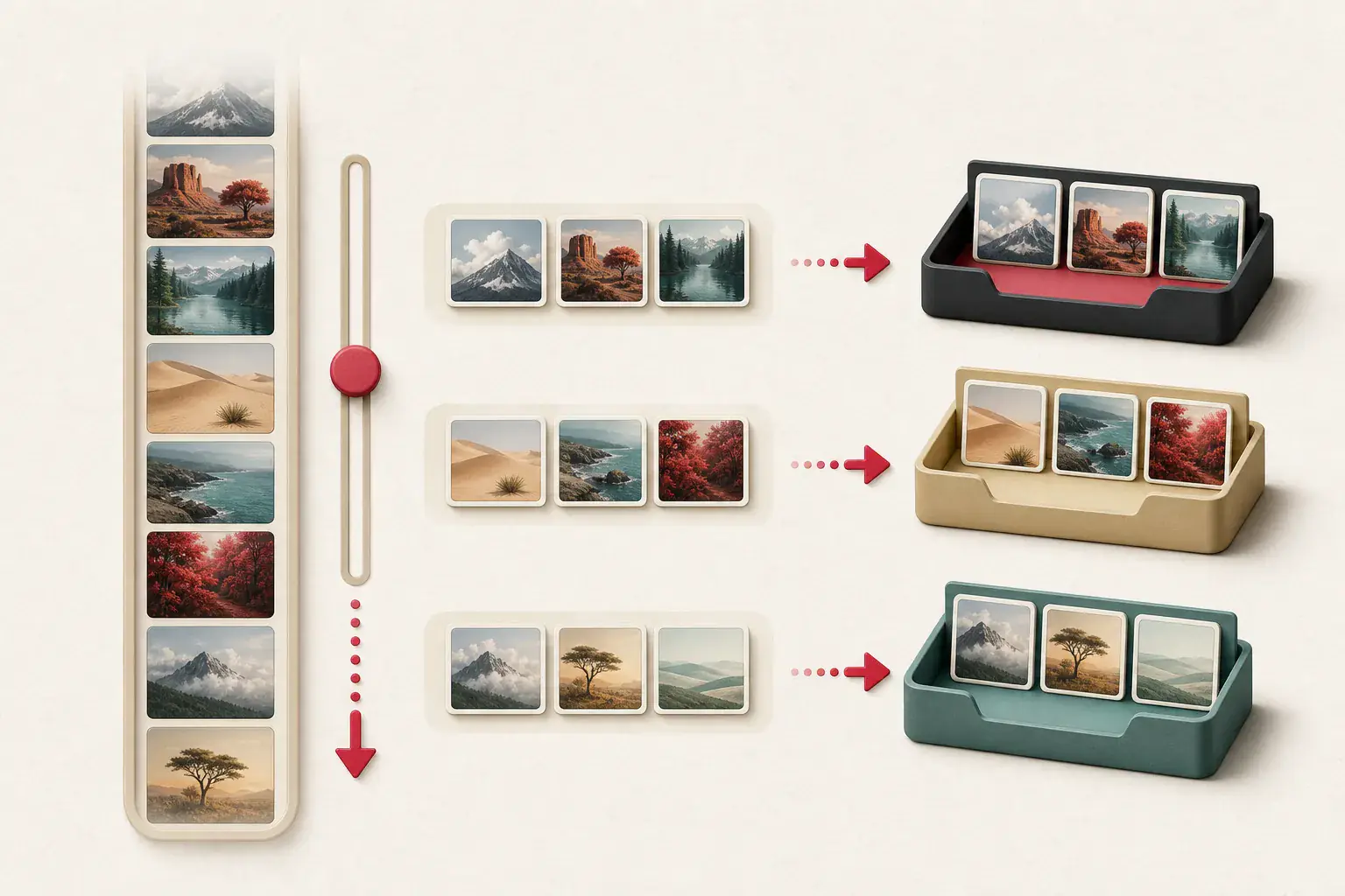 An infinite gallery loading images in controlled batches