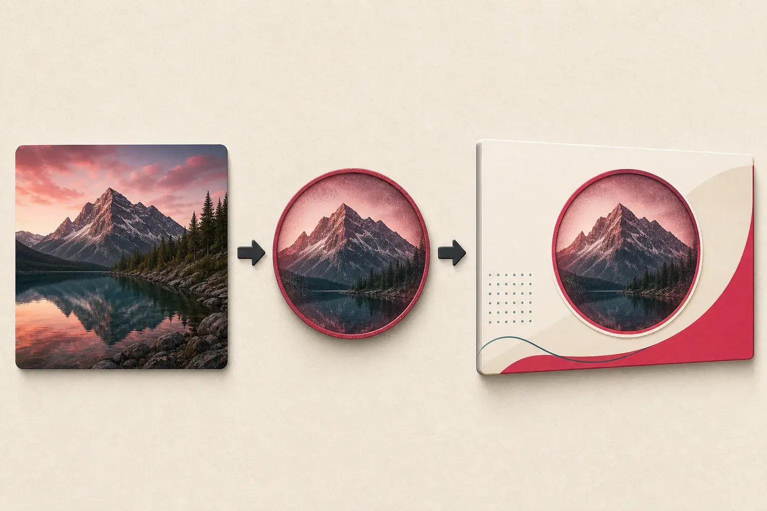 Embedded media edited object and complete slide render compared