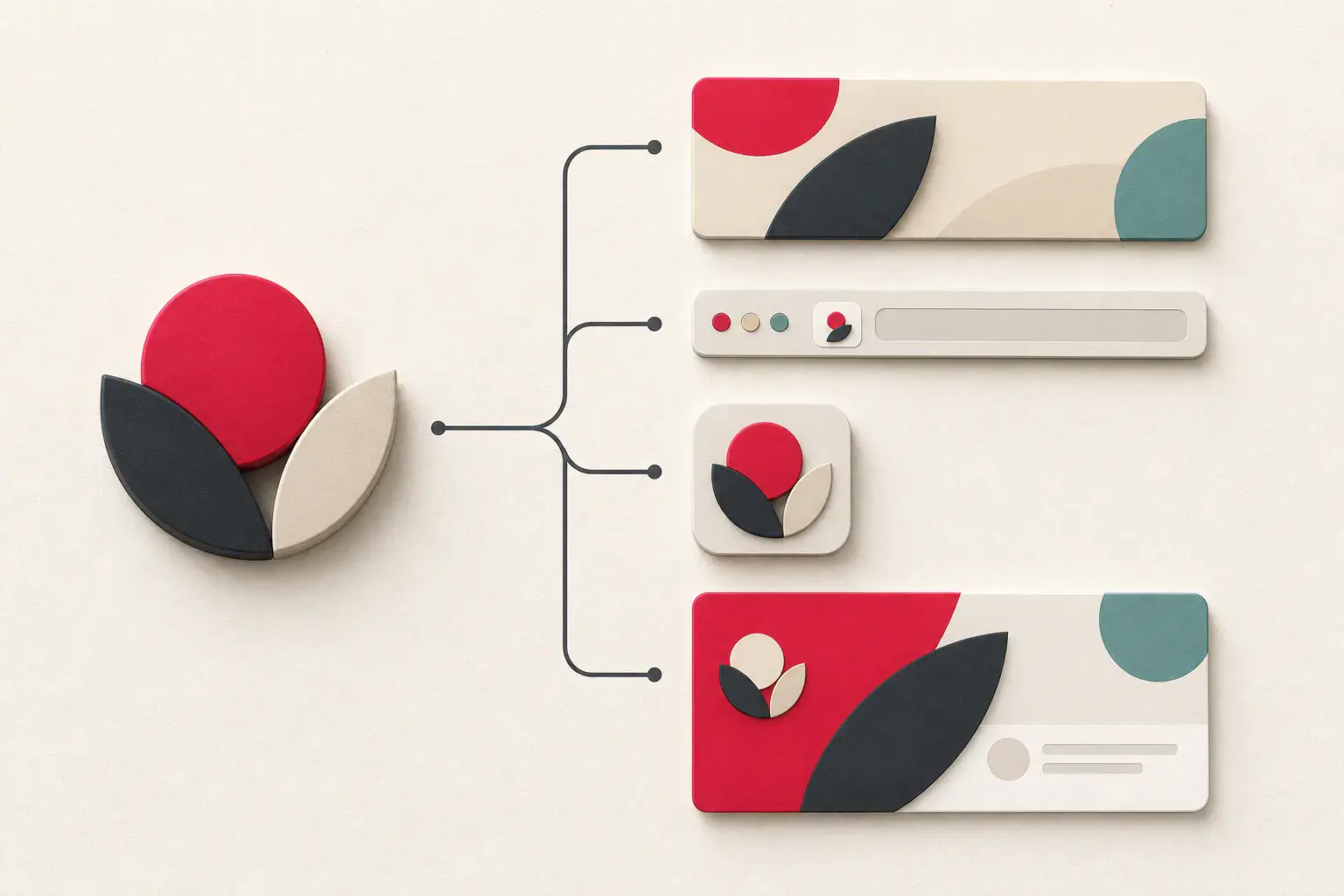 A brand asset family for header favicon app icon and social preview