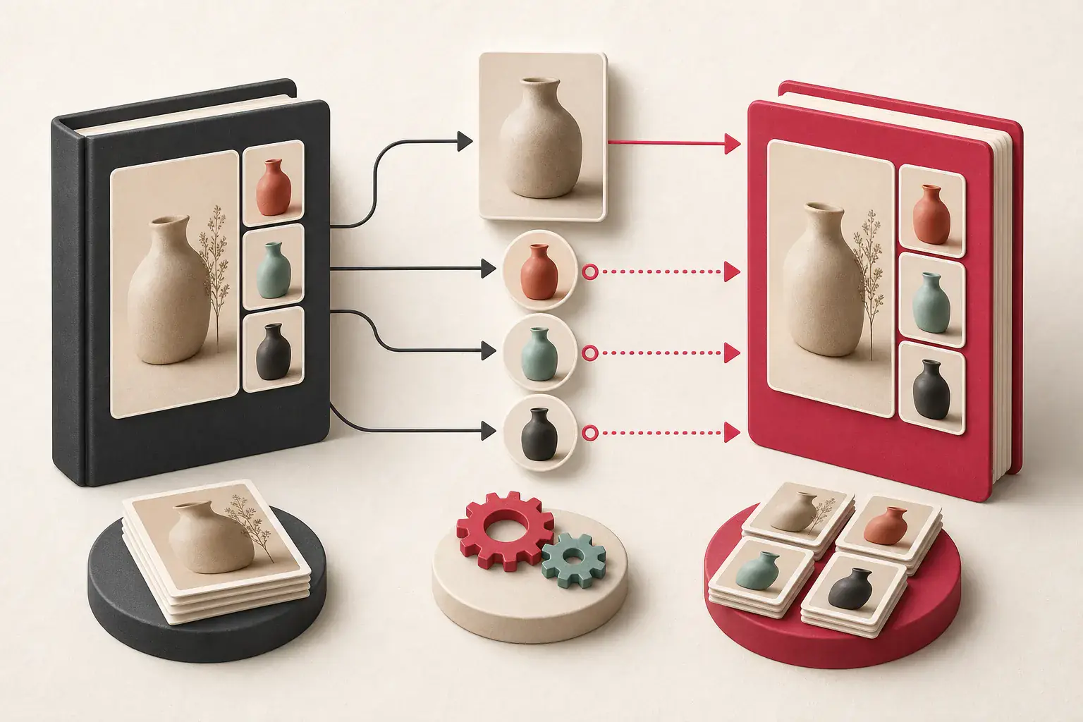 Product and variant images mapped between two ecommerce catalogs