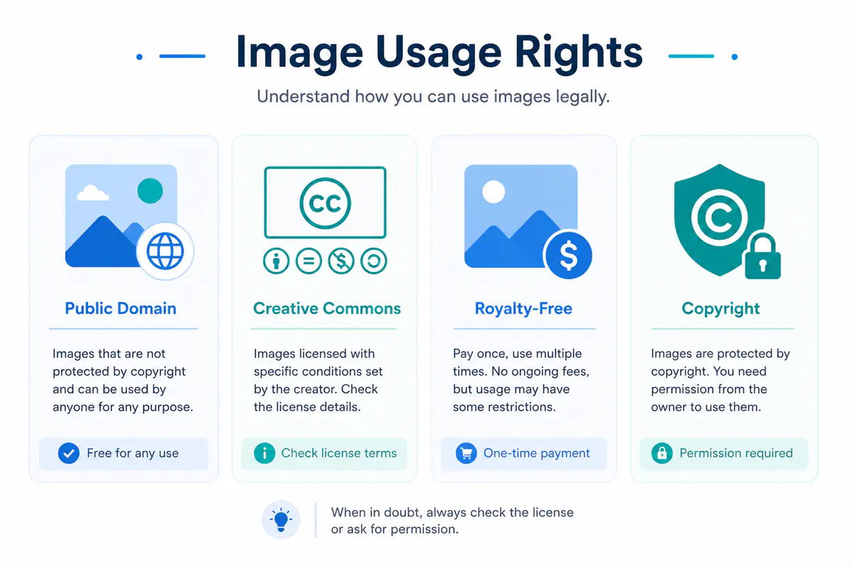 Types of image licenses explained