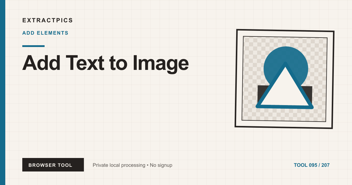Add Text to Image online tool preview