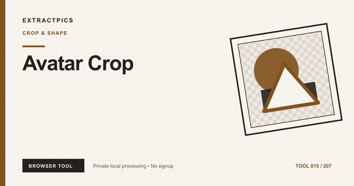 Avatar Crop online tool preview