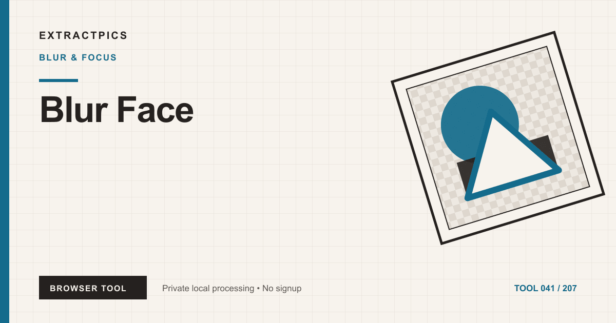 Blur Face online tool preview