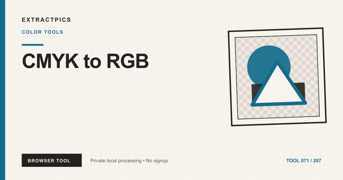 CMYK to RGB online tool preview