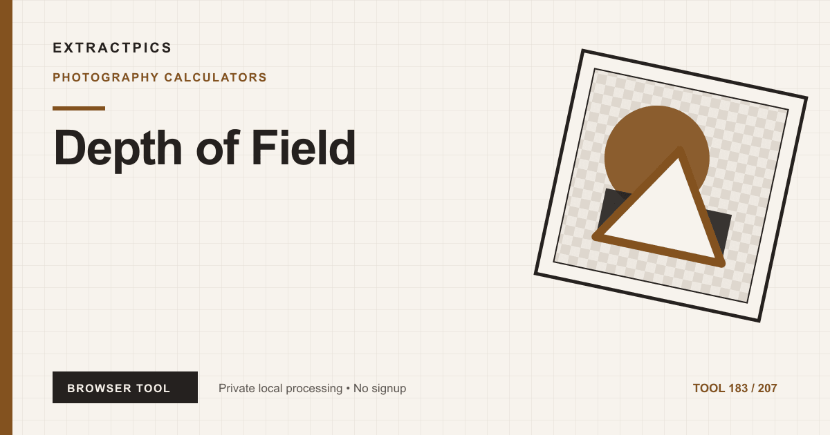 Depth of Field online tool preview