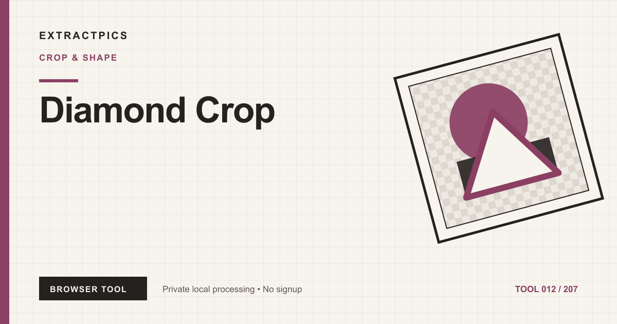 Diamond Crop online tool preview