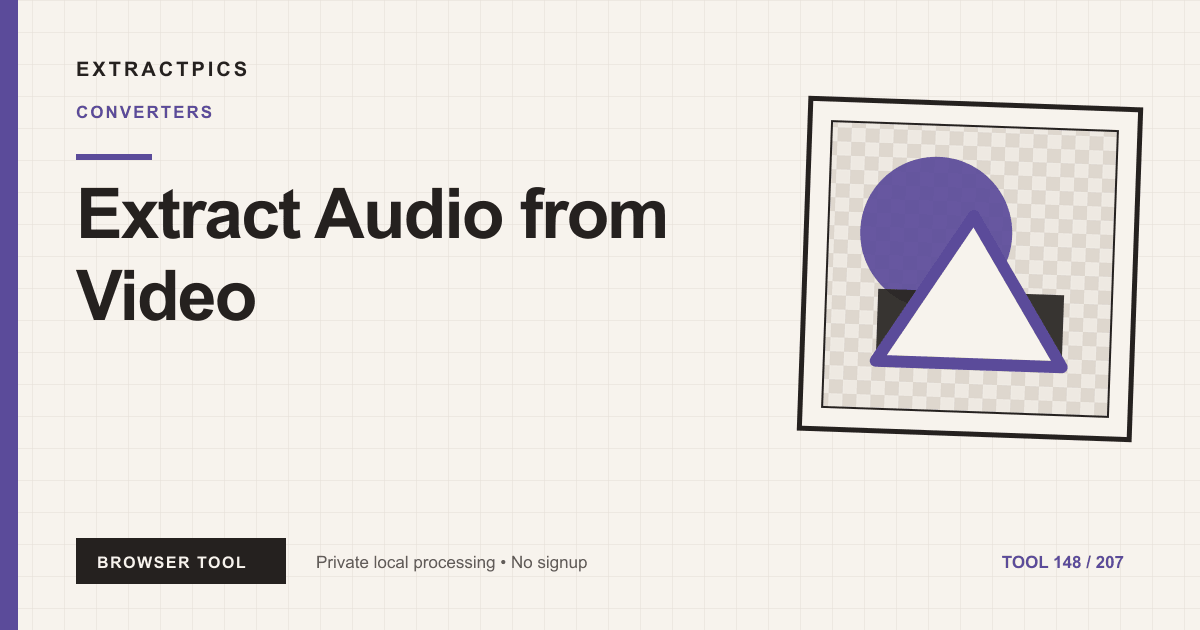 Extract Audio from Video online tool preview