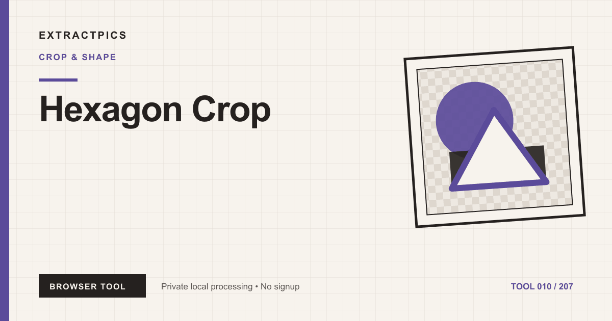 Hexagon Crop online tool preview