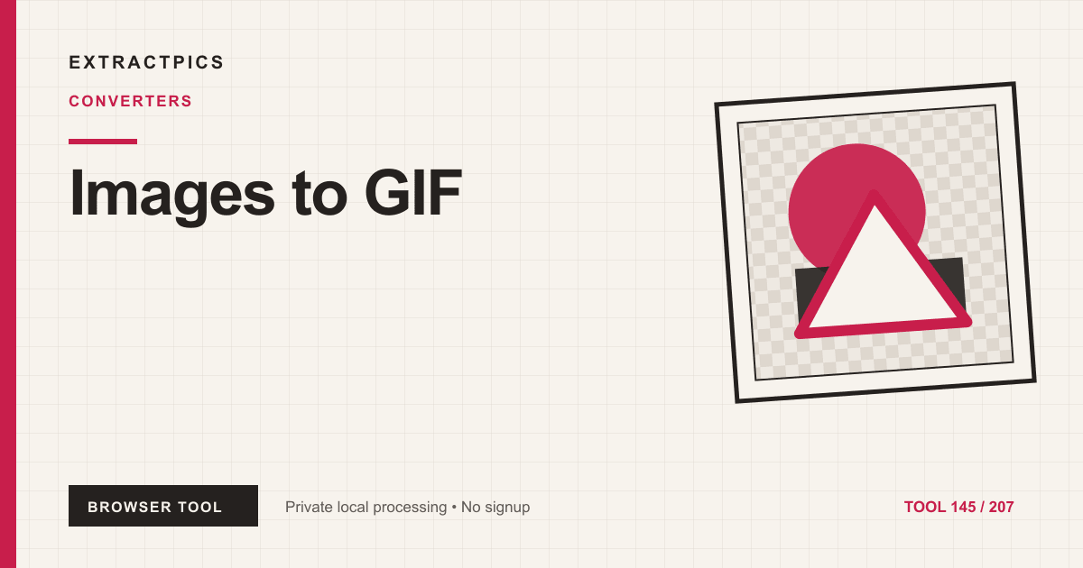 Images to GIF online tool preview
