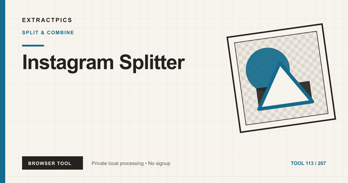 Instagram Splitter online tool preview