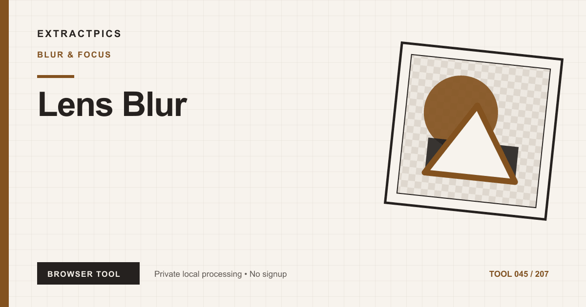 Lens Blur online tool preview