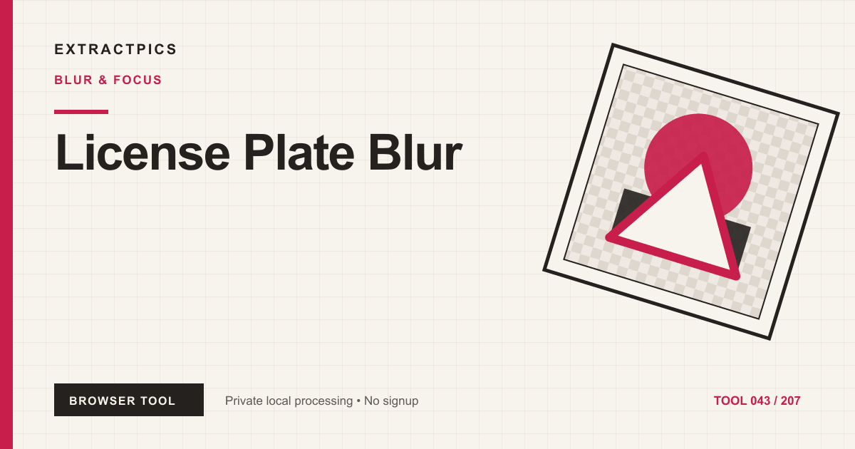 License Plate Blur online tool preview