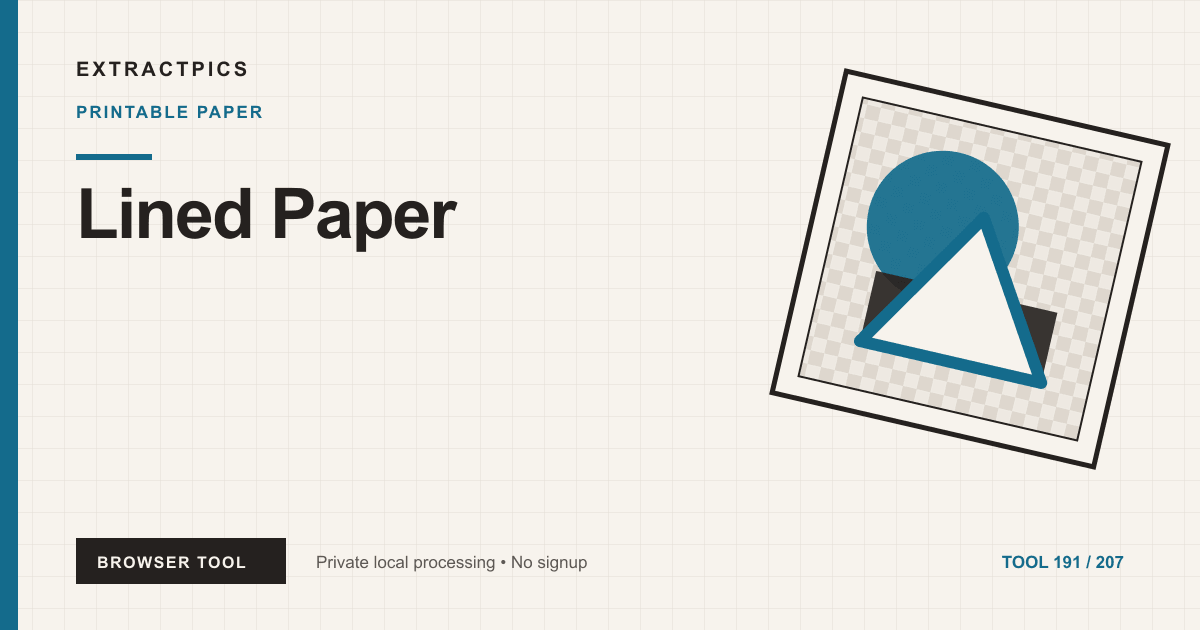 Lined Paper online tool preview
