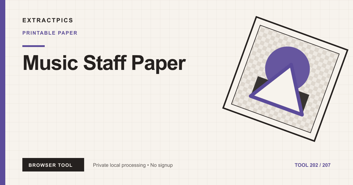 Music Staff Paper online tool preview