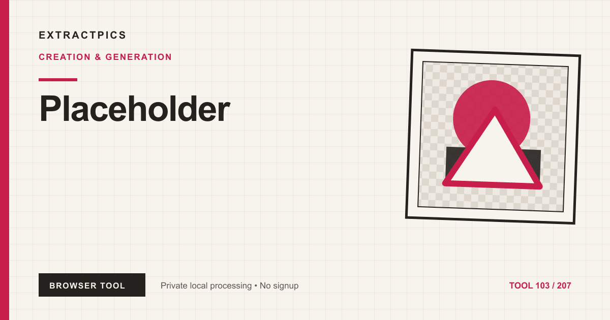 Placeholder online tool preview