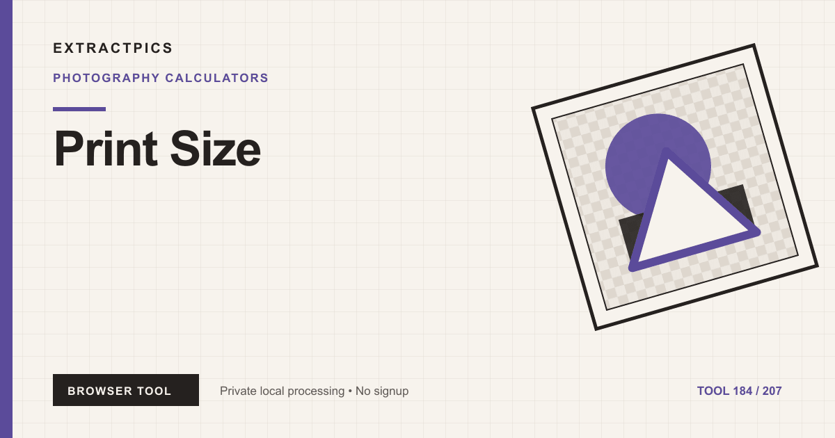 Print Size online tool preview