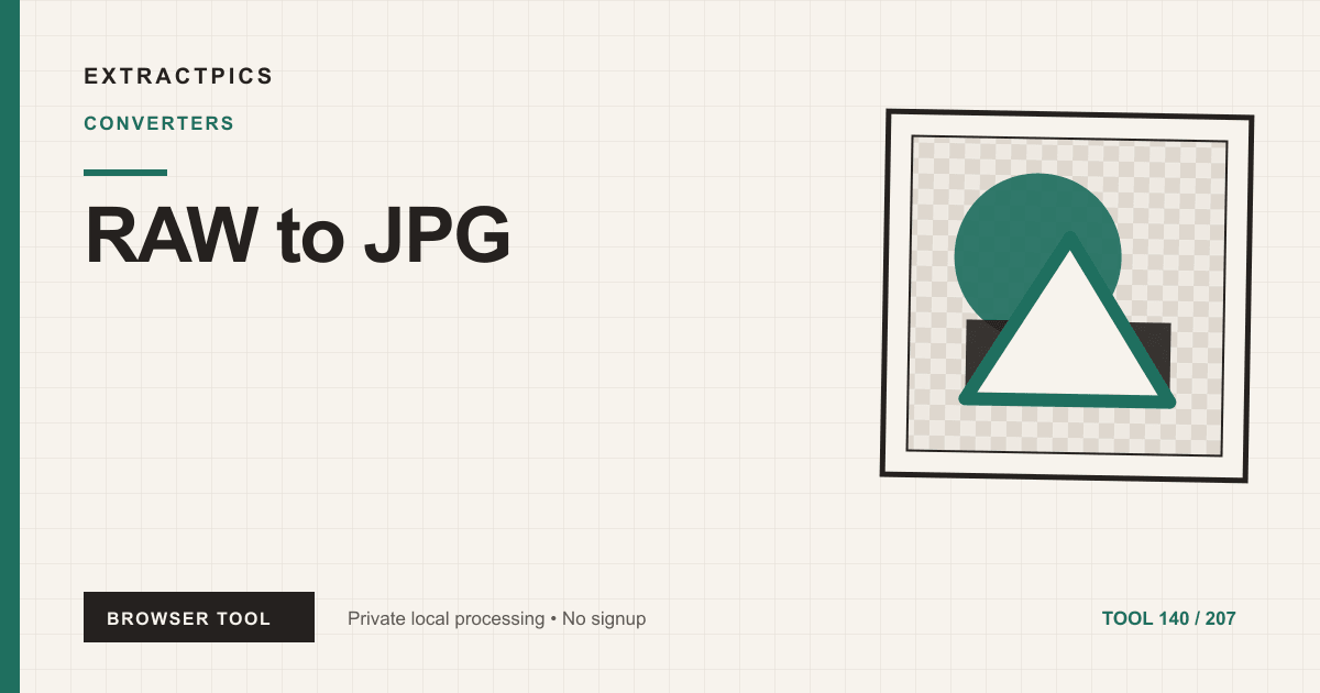 RAW to JPG online tool preview