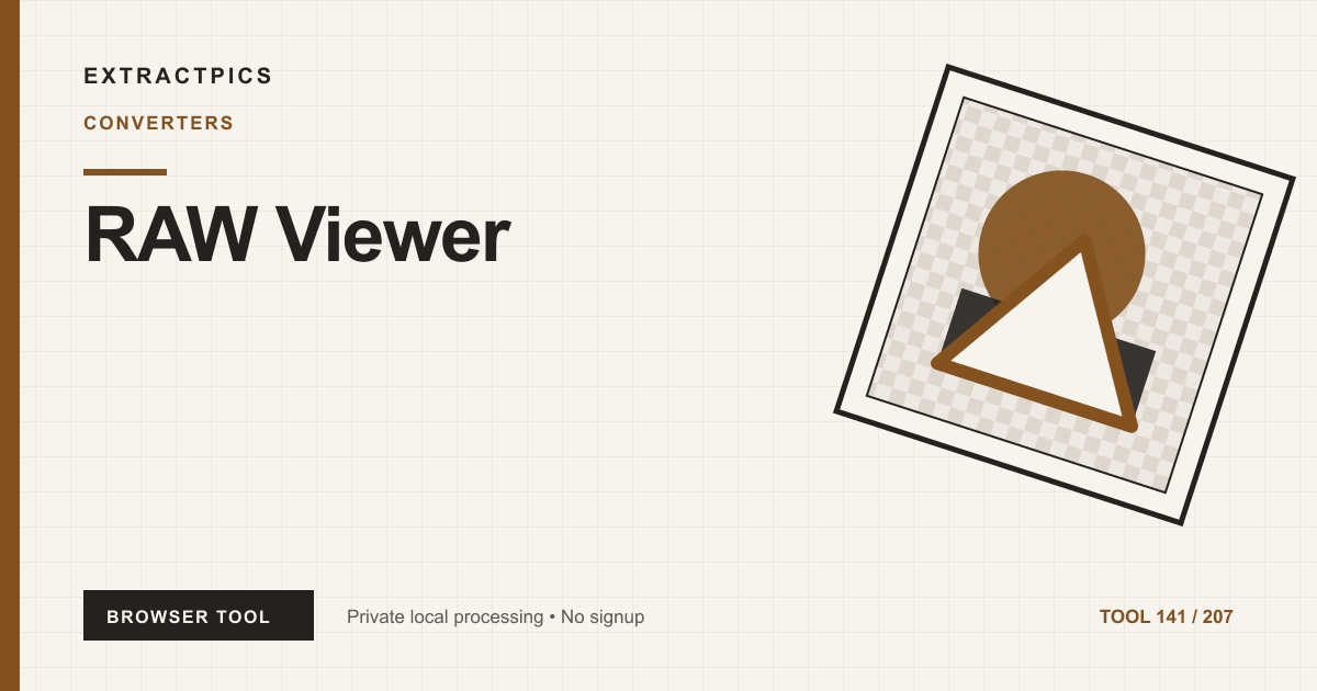 RAW Viewer online tool preview