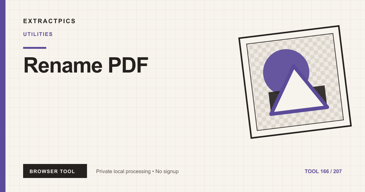 Rename PDF online tool preview