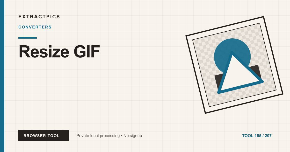 Resize GIF online tool preview