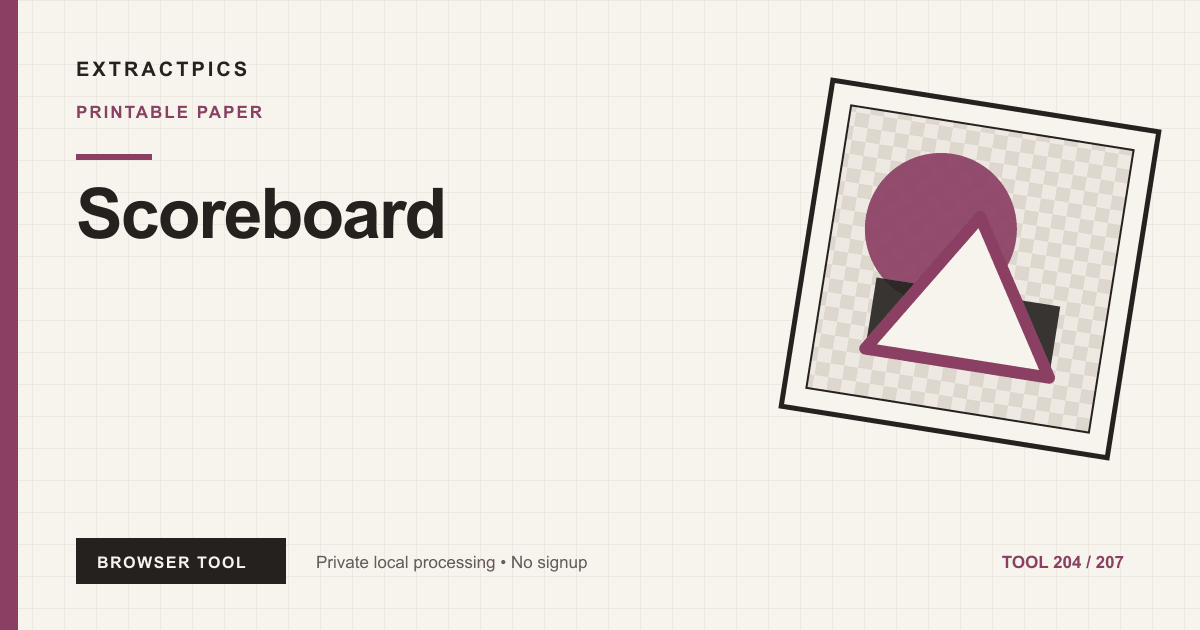 Scoreboard online tool preview