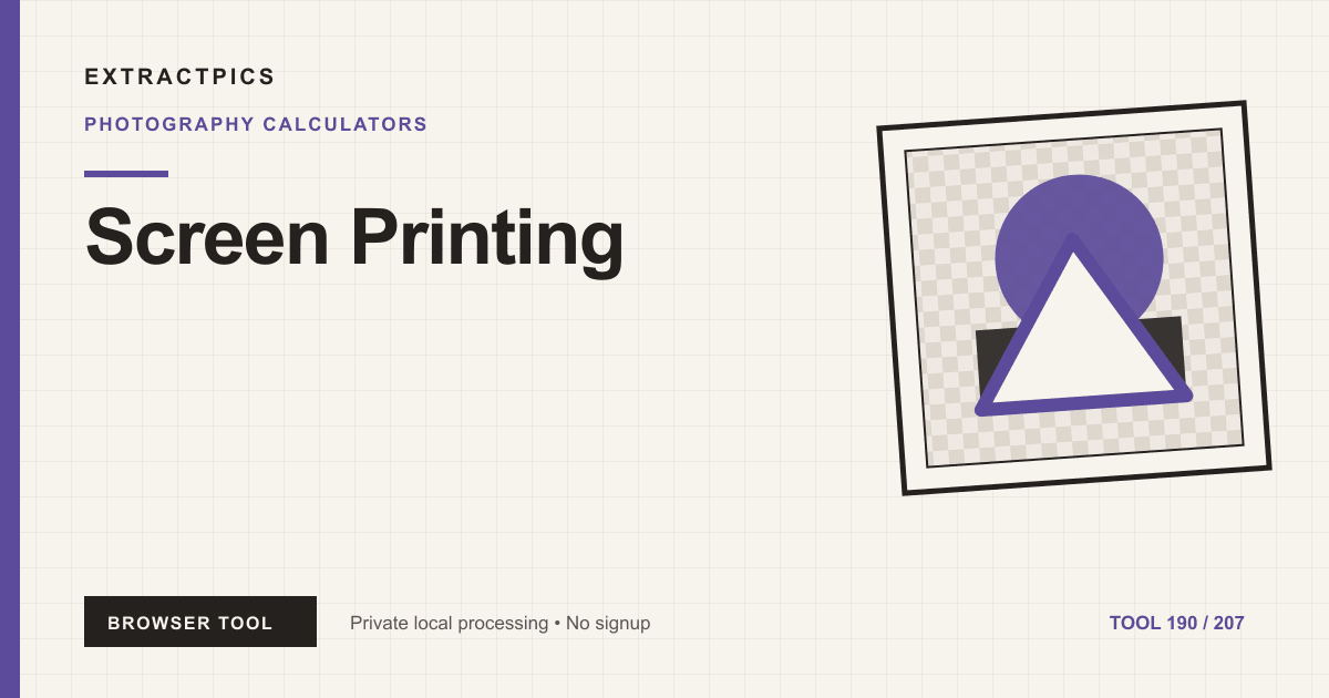Screen Printing online tool preview