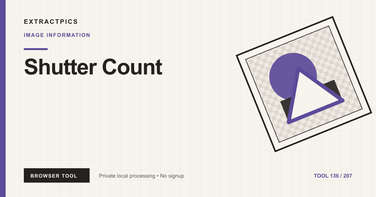Shutter Count online tool preview