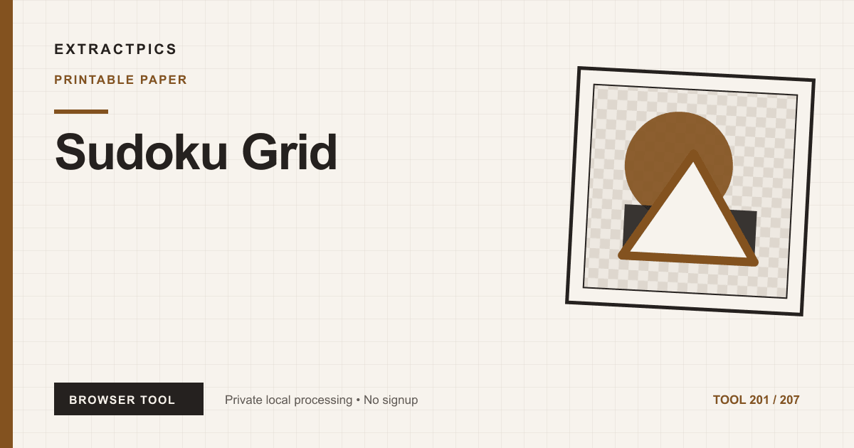 Sudoku Grid online tool preview