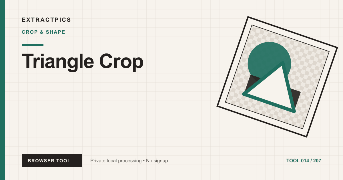 Triangle Crop online tool preview