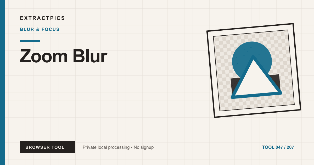 Zoom Blur online tool preview